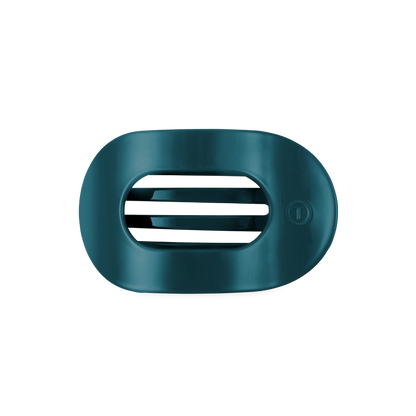 TELETIES - Teal With It Medium Flat Round Hair Clip