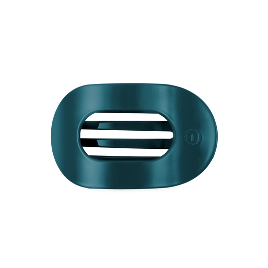 TELETIES - Teal With It Medium Flat Round Hair Clip