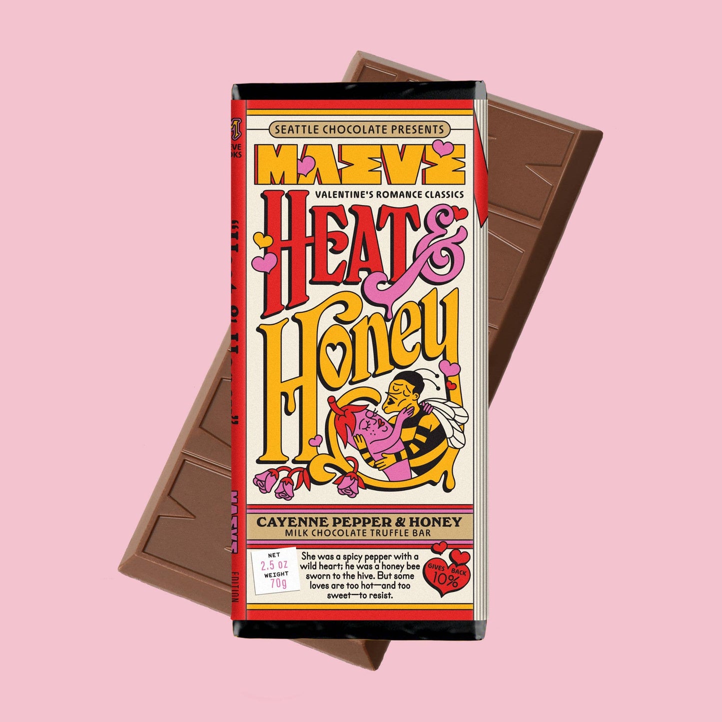 Seattle Chocolate Presents Maeve - NEW! Valentine's - Heat & Honey Truffle Bar