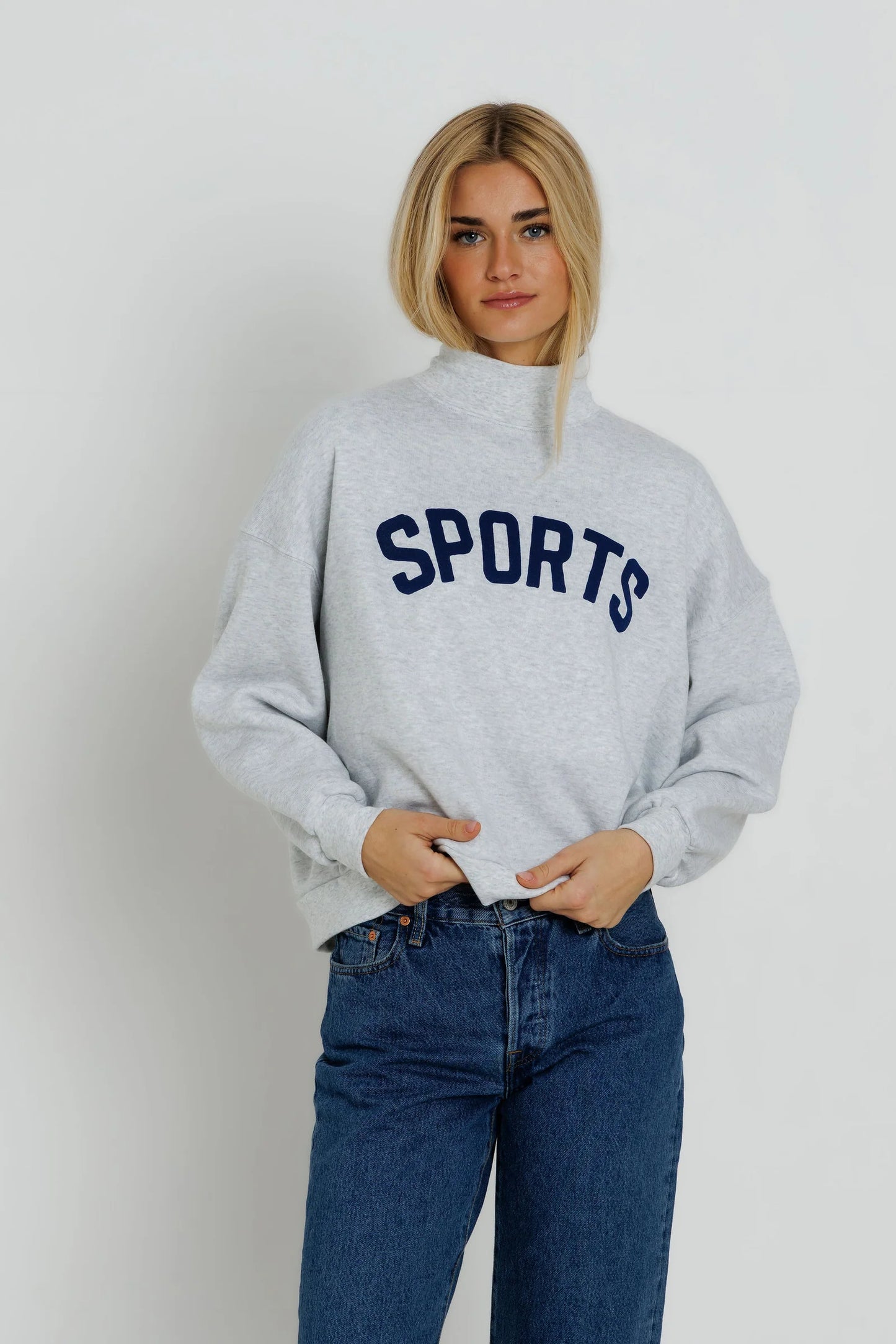 Sunny Somewhere - SPORTS - Mock Neck Sweatshirt
