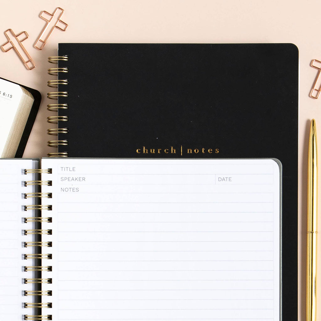 Church Notes Co. - Black Church Notes Bible Reference Notebook with Maps