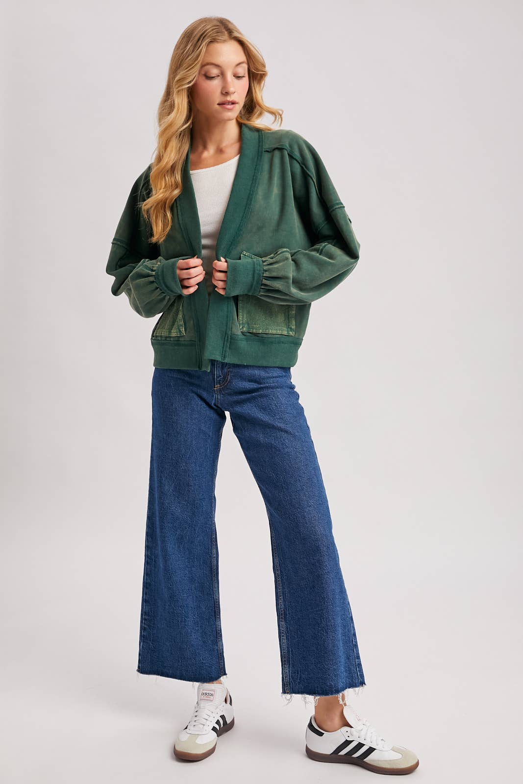 Luna Garment Washed Cardigan