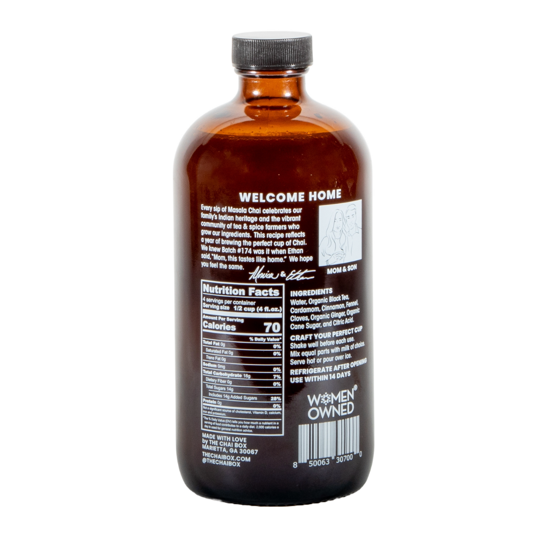 The Chai Box - Chai Concentrate 16 oz Glass Bottle