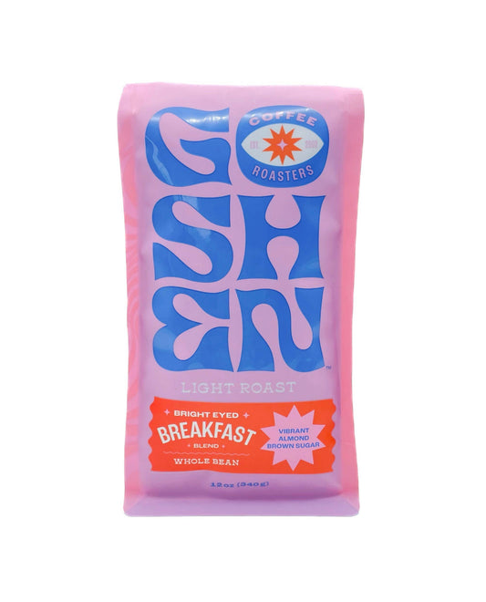 Goshen Coffee Company - Bright Eyed Breakfast Light Roast Coffee Whole Bean, Ground