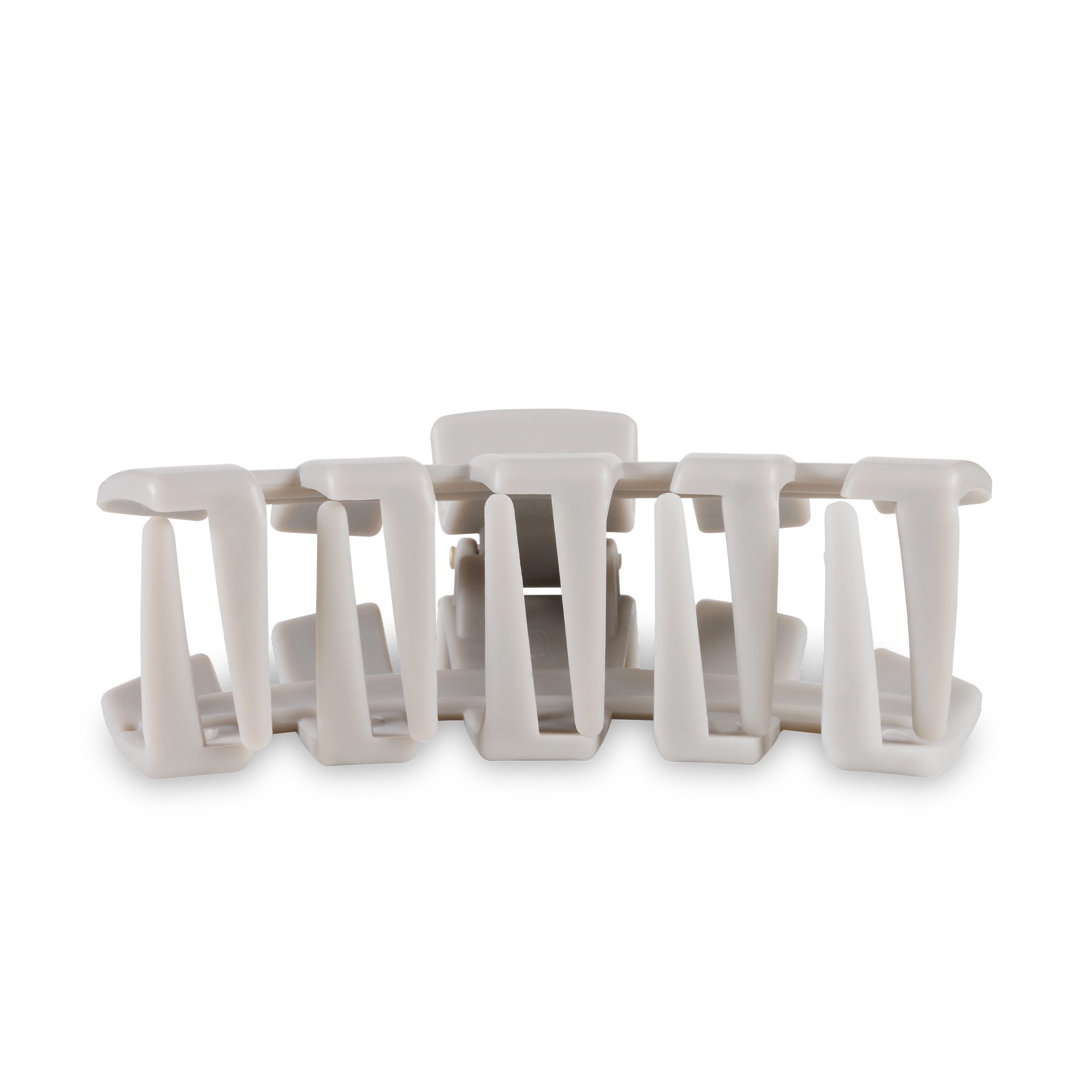 TELETIES - Classic Hair Clip | Large | Silver Flames