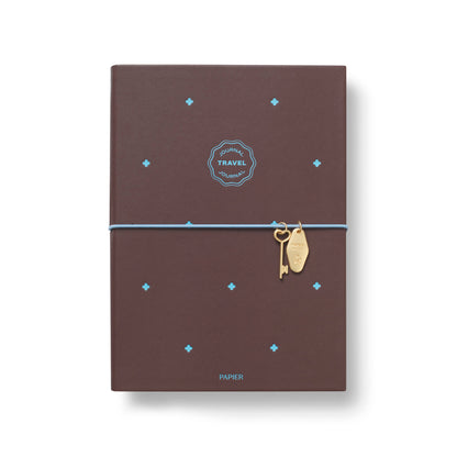 Papier - Guided Travel Journal, A5 PU Softcover - Travel Stamp