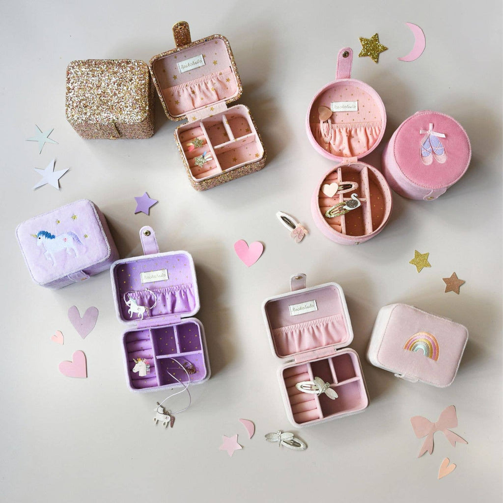Rockahula Kids- Confetti Glitter Gold Jewelry Box