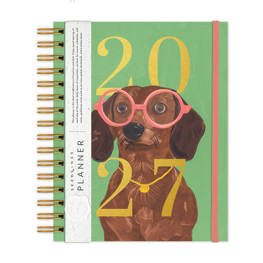 Seedlings - 2027 Dachshund 12 Month Planner (Jan -Dec 2027)