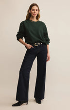 Z Supply Classic Boyfriend Sweatshirt - Garland Green