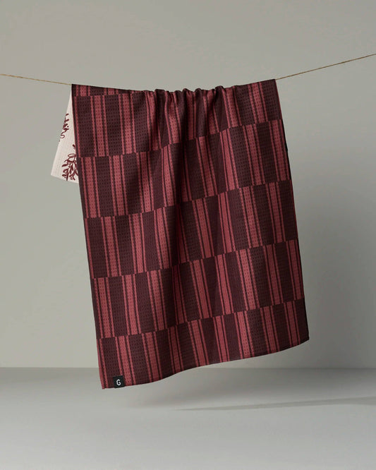 Geometry - Festive Cranberry Luxe Kitchen Towel - Holiday 2026