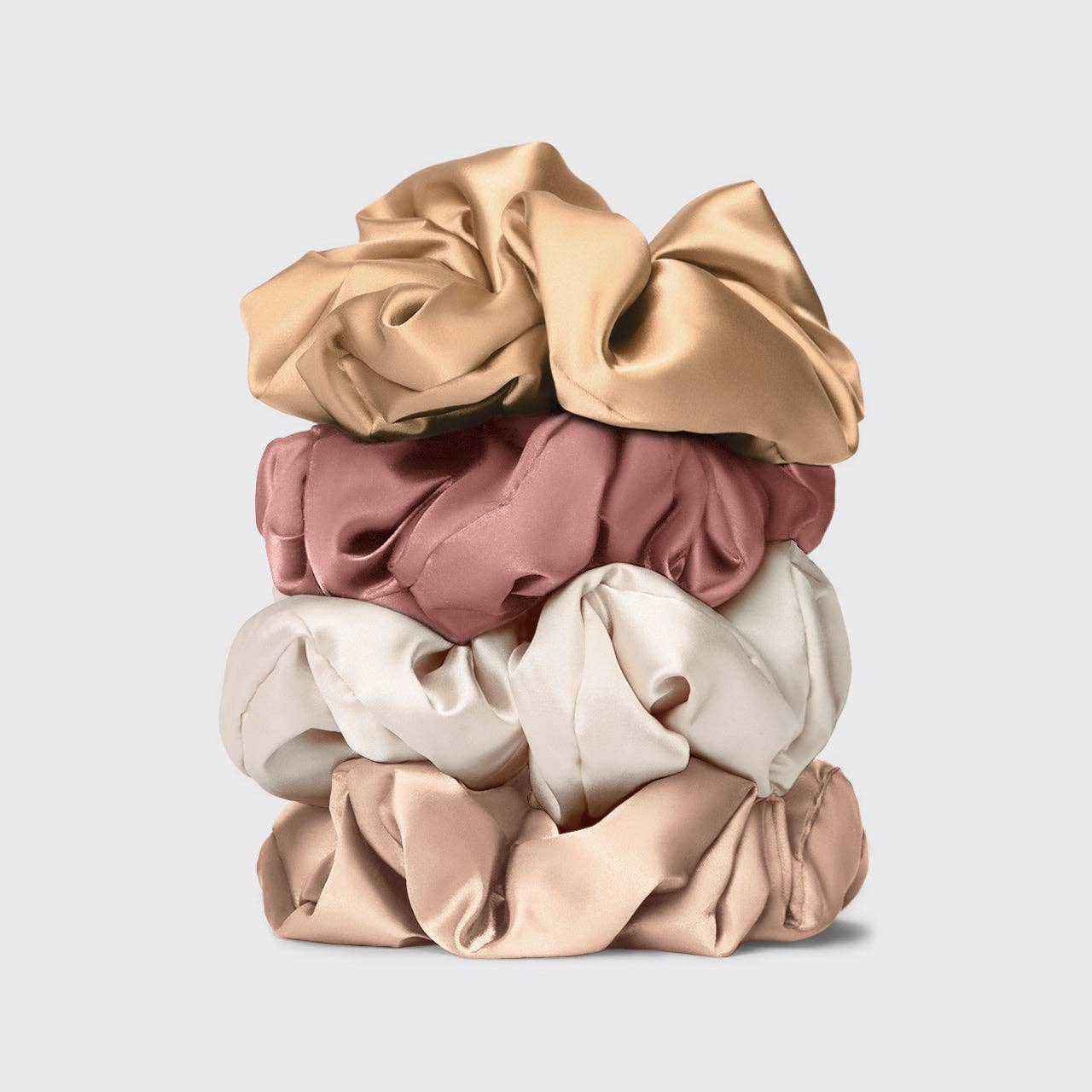 KITSCH - Pillow Scrunchies® in Satin 4pc - Blush