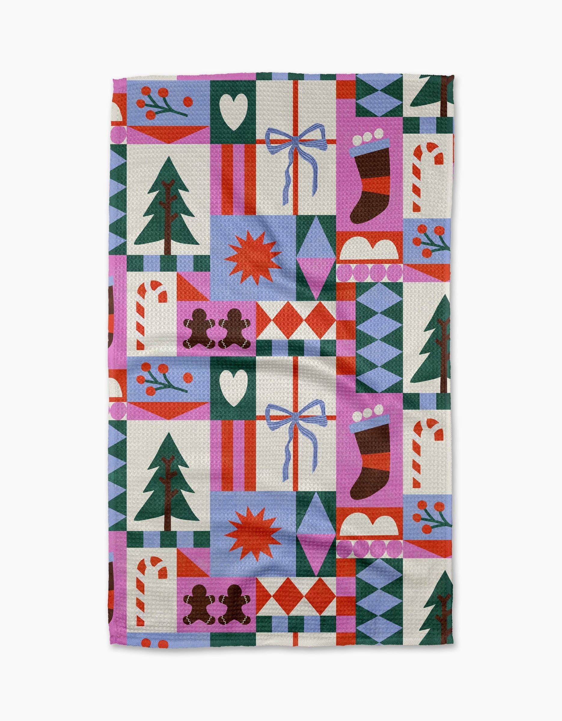 Geometry - Festive Christmas Quilt Tea Towel