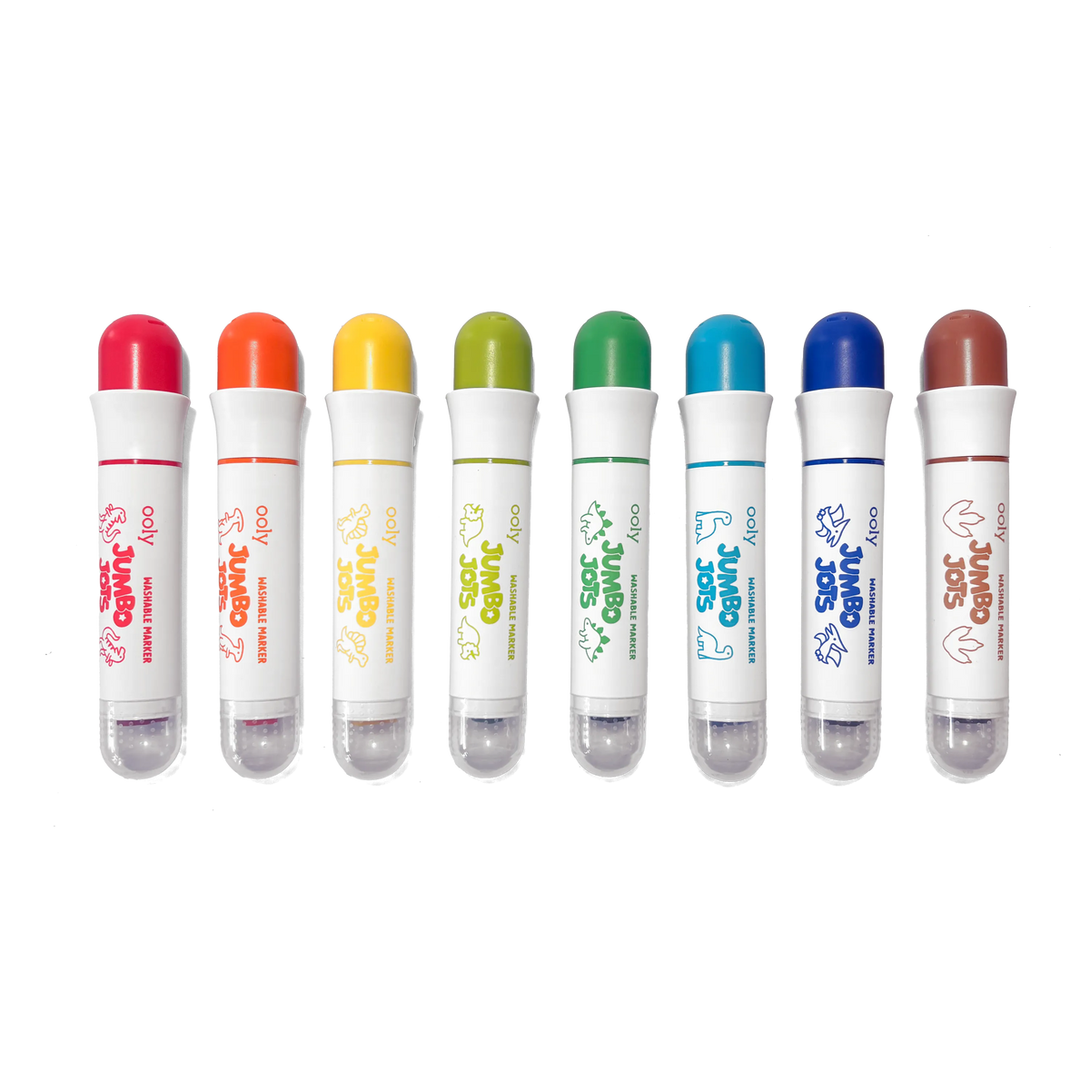 OOLY - Jumbo Jots Dual Tip Dinosaur Stamp Markers - Set of 8
