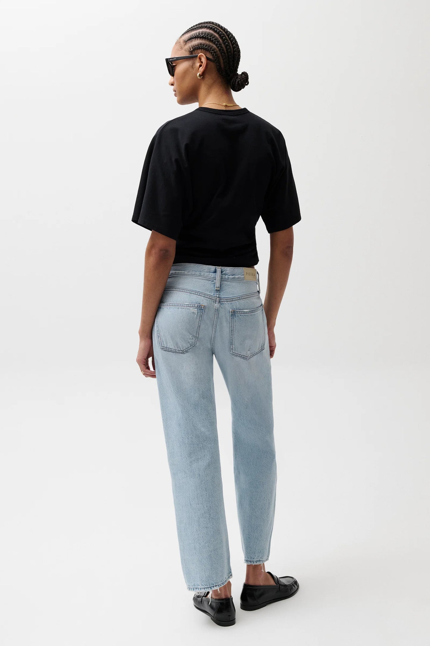 Pistola Lexi Mid Rise Bowed Straight Jeans - Dolce Vita Vintage *restocked*