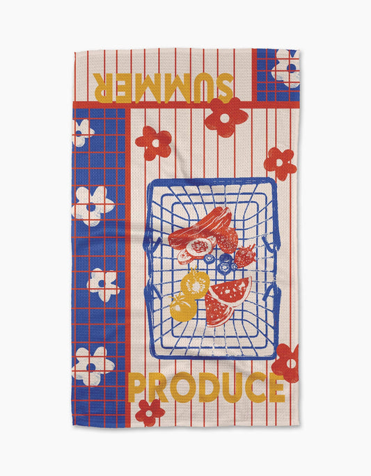 Geometry - Summer Produce Poster Tea Towel
