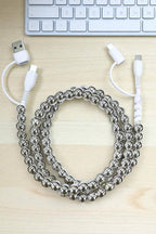 Nash Grey - Updated Silver Beaded Cord Phone Charger
