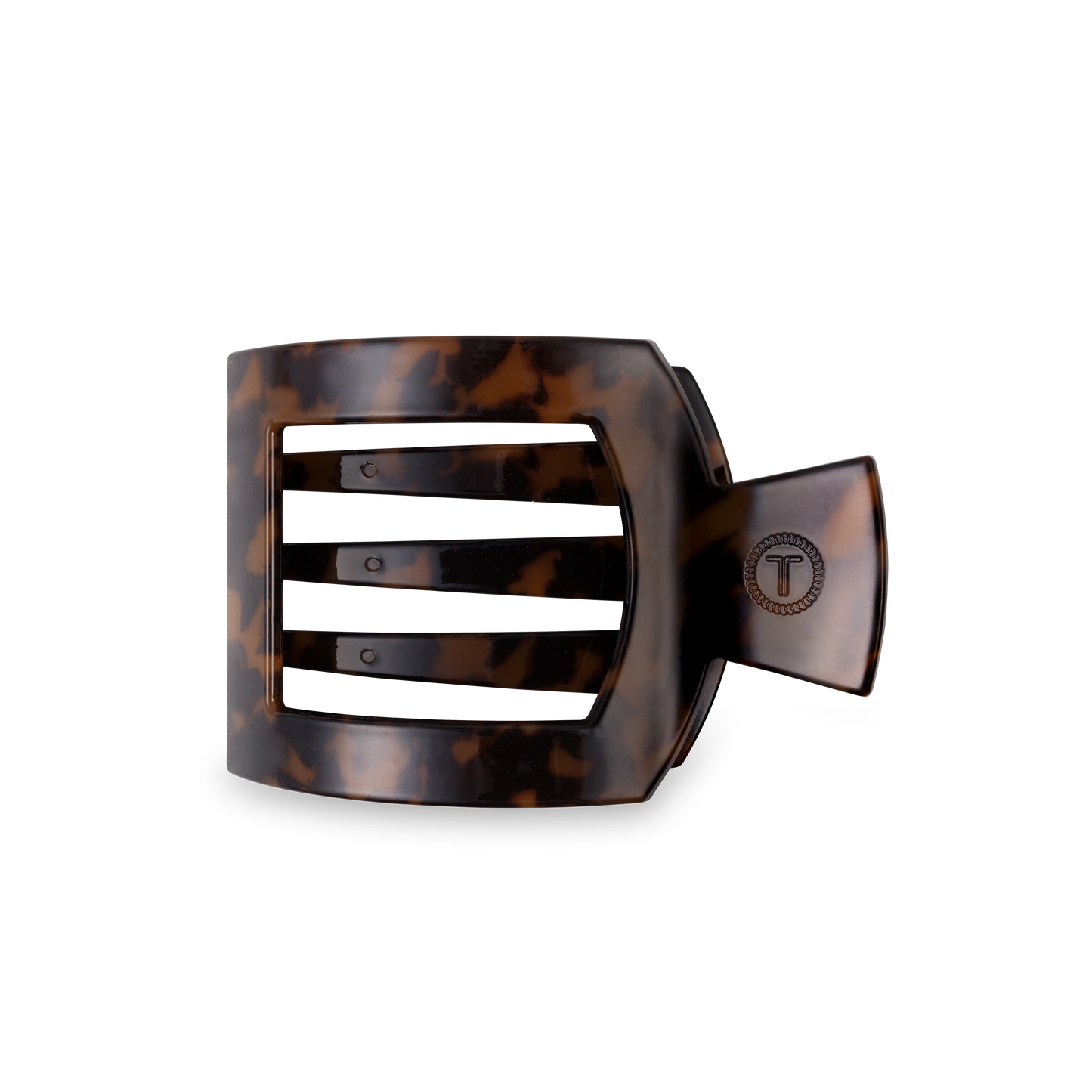 TELETIES - Square Flat Hair Clip | Medium | Tortoise