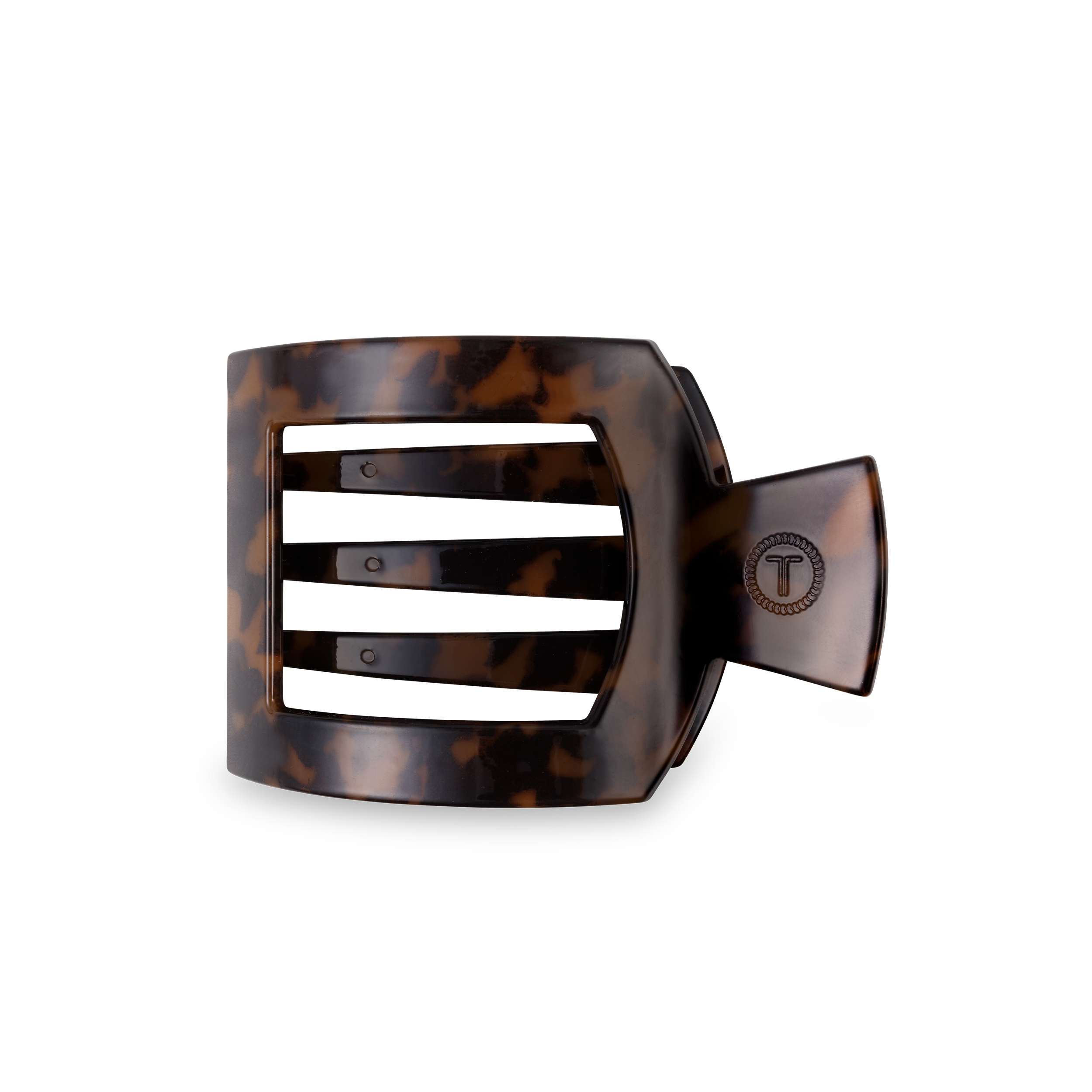 TELETIES - Square Flat Hair Clip | Medium | Tortoise