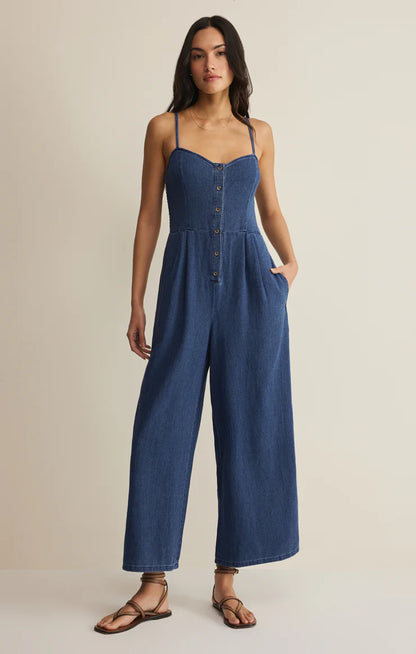 Z Supply - Angel Eyes Twill Jumpsuit - Twilight Blue