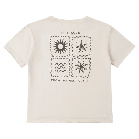 RYLEE + CRU RAW EDGE TEE - WEST COAST