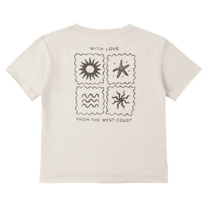 RYLEE + CRU RAW EDGE TEE - WEST COAST