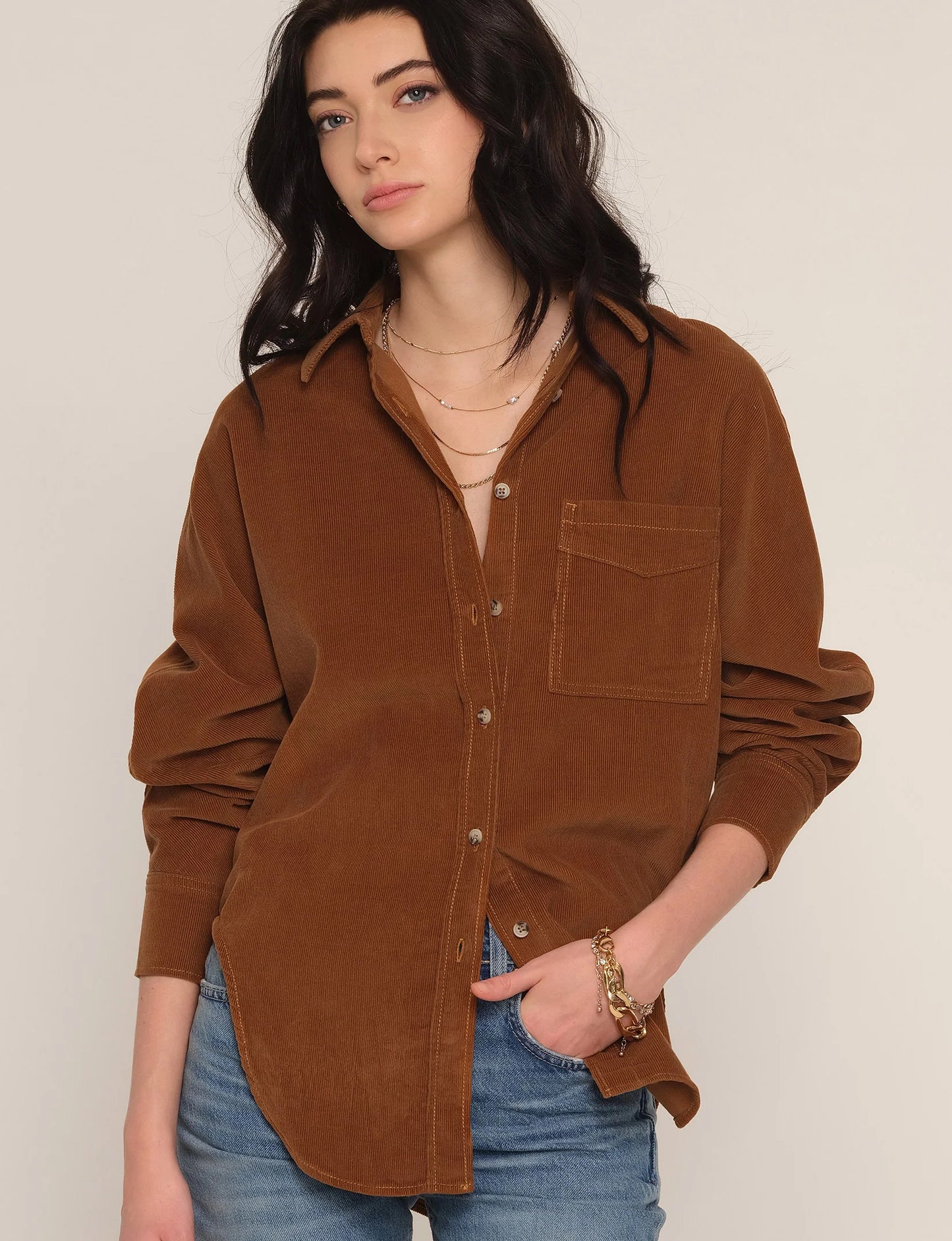 Heartloom Morocco Denim Top - Caramel