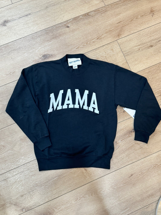 Best Regards MAMA varsity sweatshirt - Vintage Black
