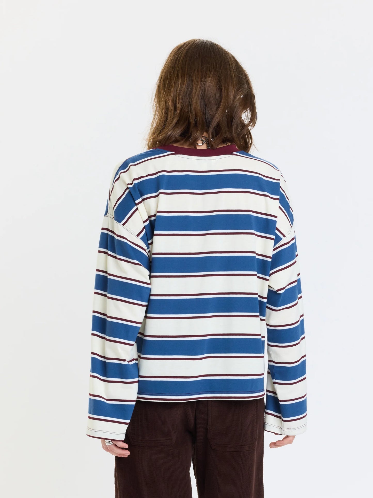 Daze Salinas Easy Long Sleeve Tee - Cove Stripe