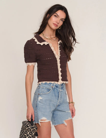 Heartloom Maggie Cardi Top - Coco