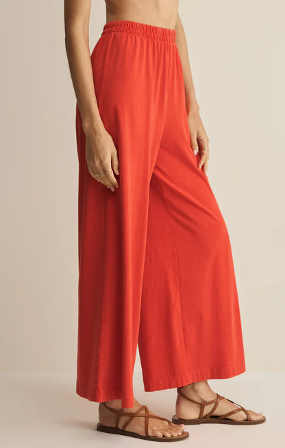Z Supply Scout Jersey Crop Flare Pant - Lychee