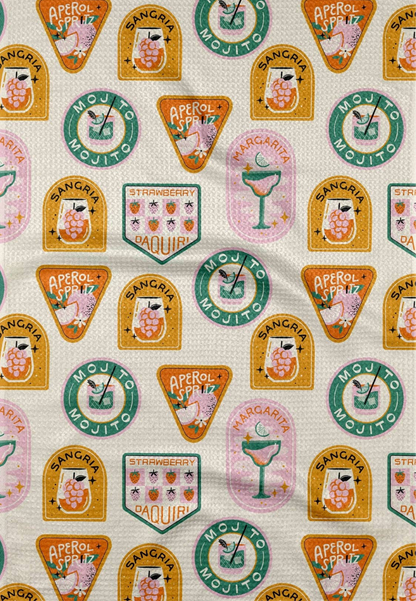 Geometry - Cocktail Scout Badges Tea Towel
