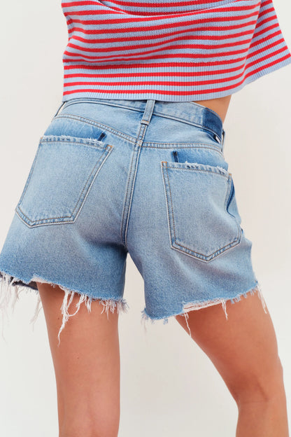Daze Crossroads Mid-Rise Loose Shorts - Pulse
