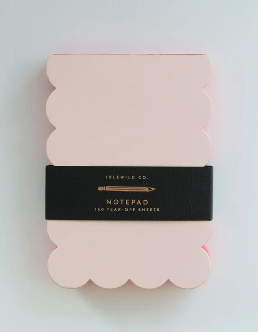 Idlewild Co. - Scalloped Shaped Notepad | Peach + Persimmon