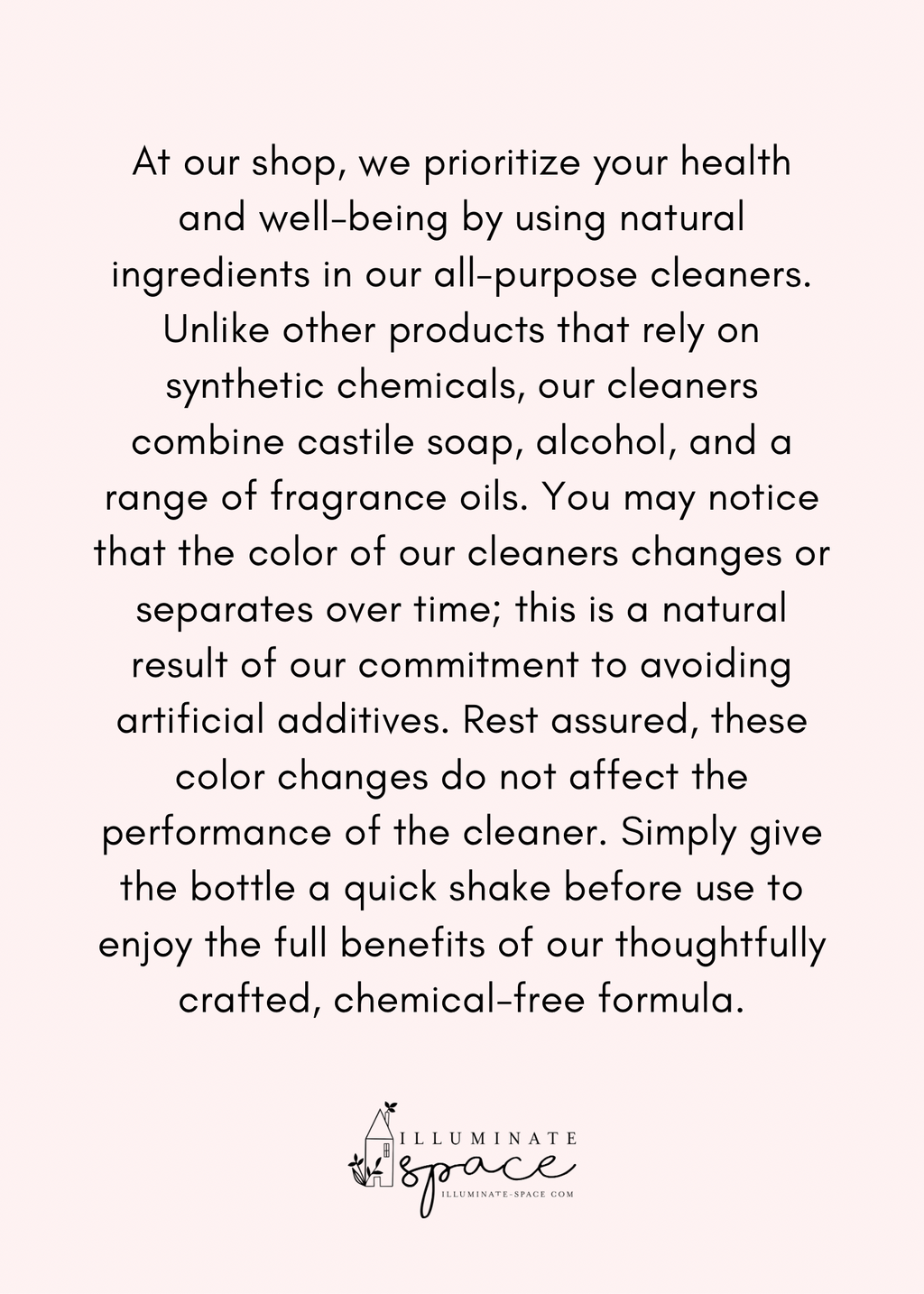 Illuminate Space - Scent All Purpose Cleaner Spray - Various Scents