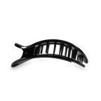 TELETIES - Jet Black Small Flat Round Clip