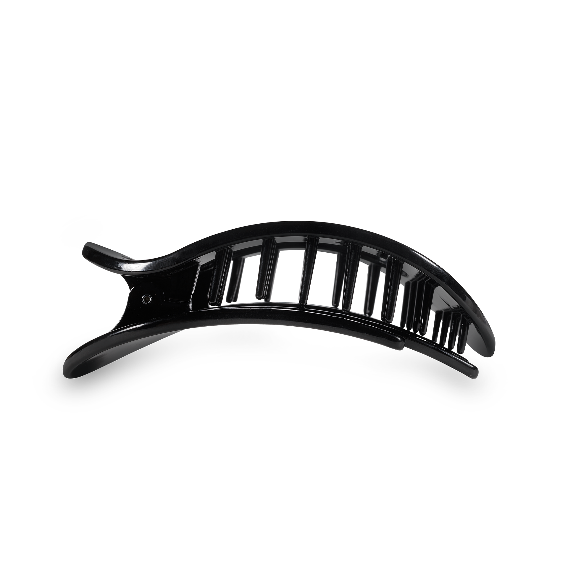 TELETIES - Jet Black Small Flat Round Clip