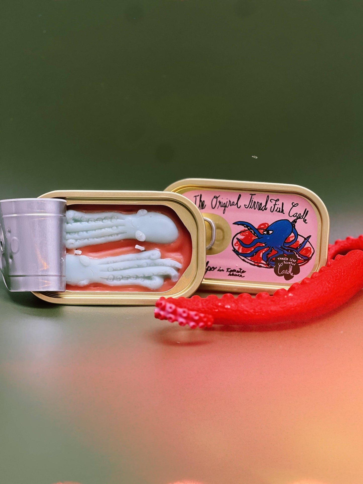 Tinned Candle - Tinned Fish Candle - Pulpo in Tomato Sauce