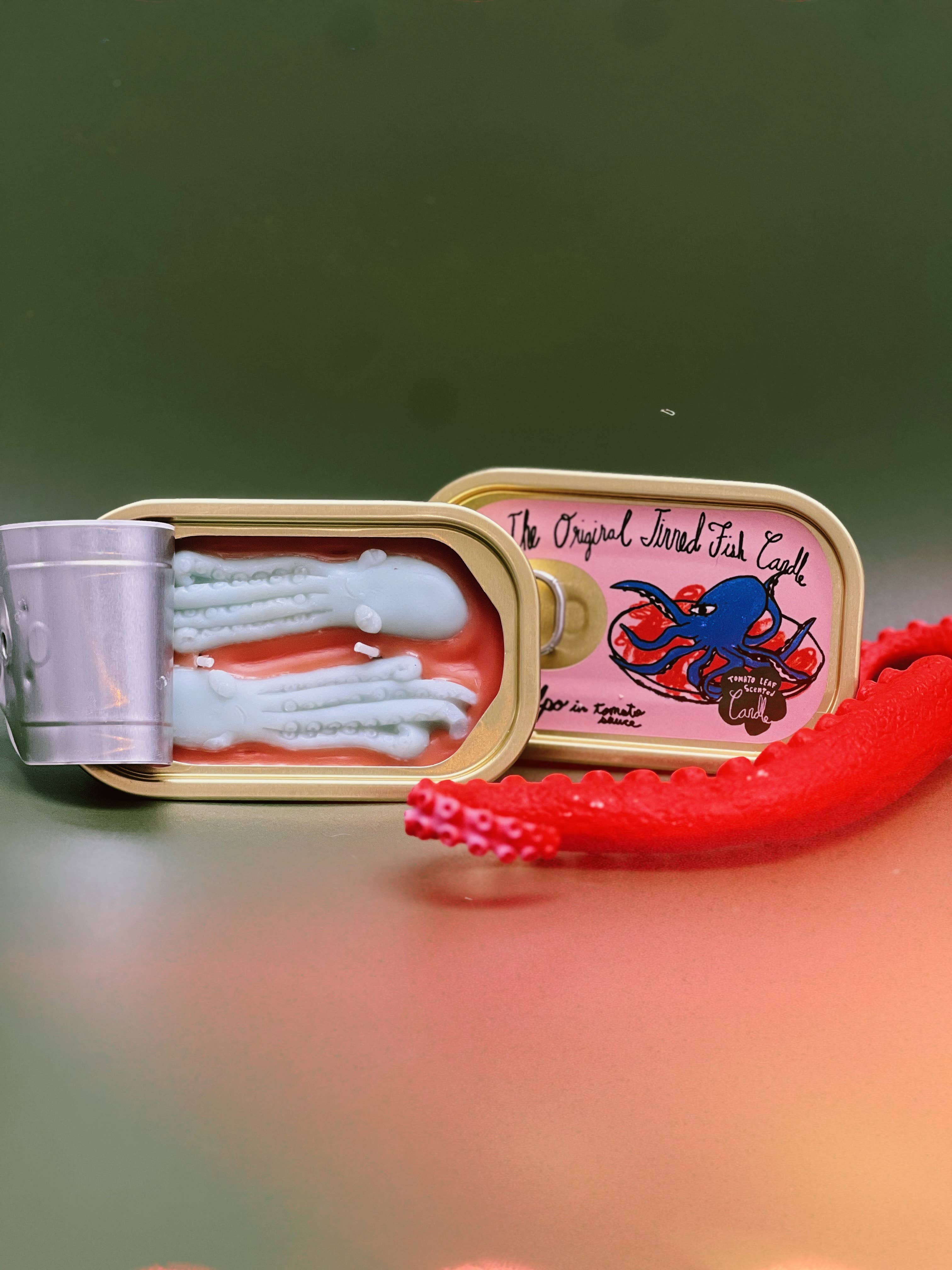 Tinned Candle - Tinned Fish Candle - Pulpo in Tomato Sauce