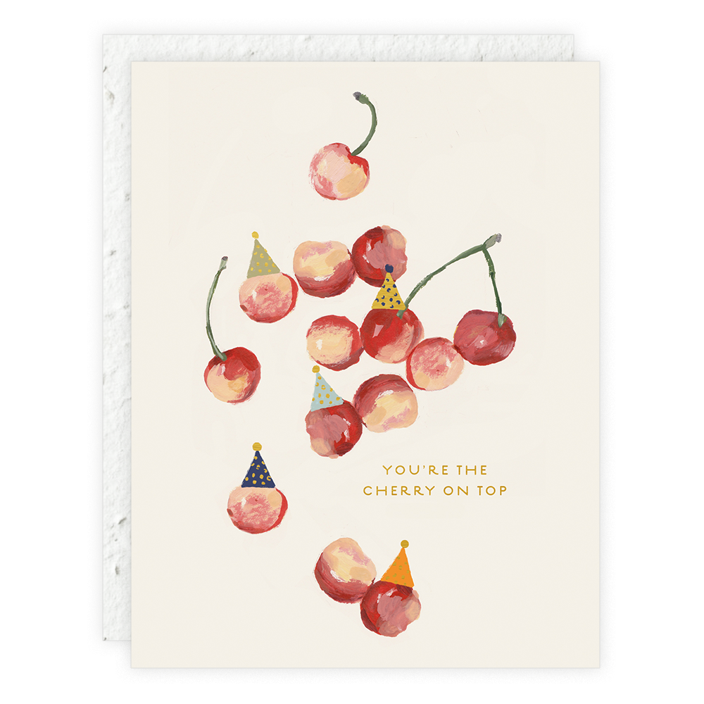Seedlings - Cherry On Top - Birthday Card