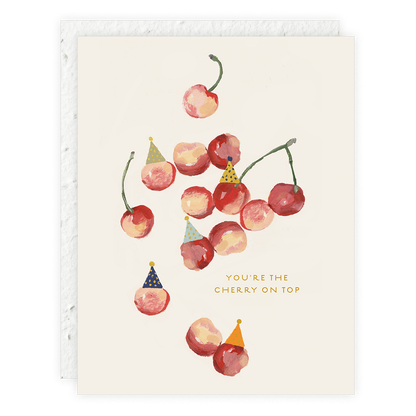 Seedlings - Cherry On Top - Birthday Card