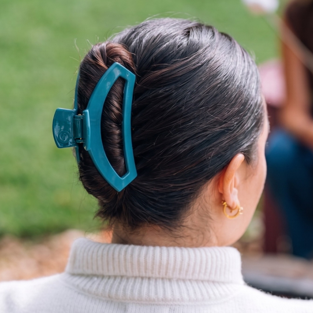 TELETIES - Open Teal With It Large Hair Clip