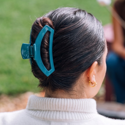 TELETIES - Open Teal With It Large Hair Clip