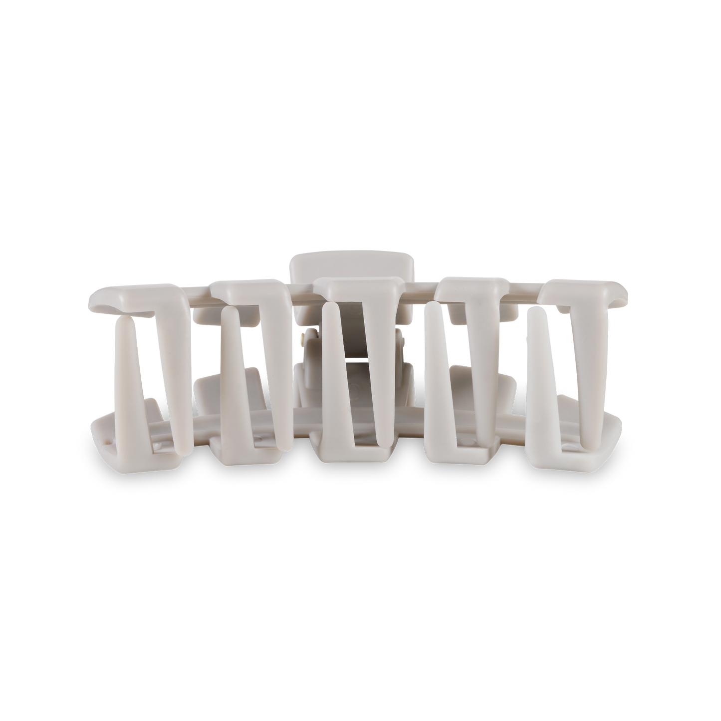 TELETIES - Classic Hair Clip | Medium | Silver Flames