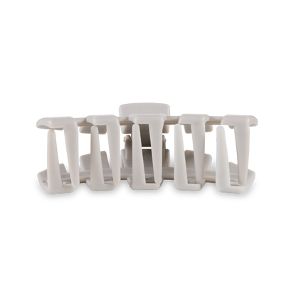 TELETIES - Classic Hair Clip | Medium | Silver Flames