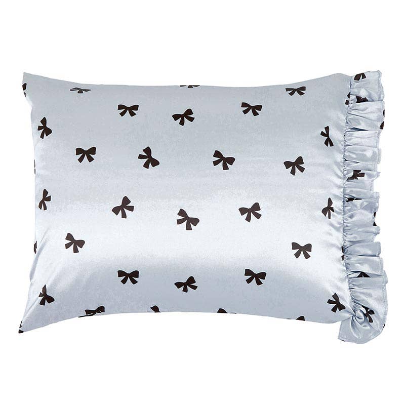 Bella Sleep + Spa - Ruffled Satin Pillowcase - Bows