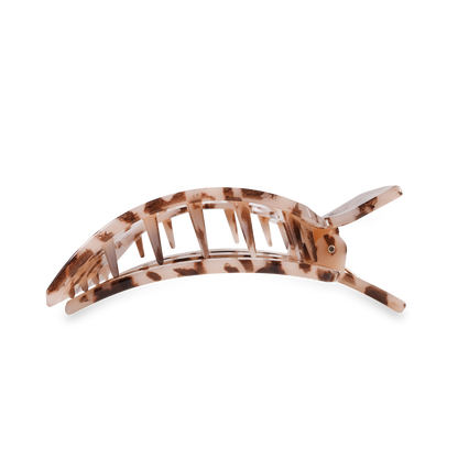 TELETIES - Square Flat Clip | Large | Blonde Tortoise