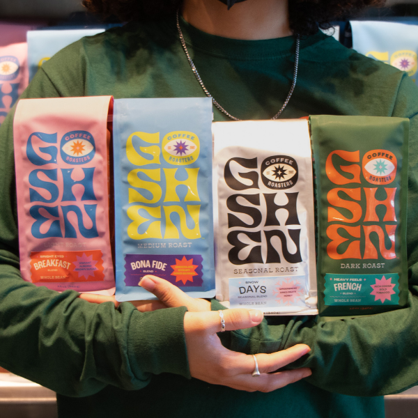 Goshen Coffee Company - Bright Eyed Breakfast Light Roast Coffee Whole Bean, Ground