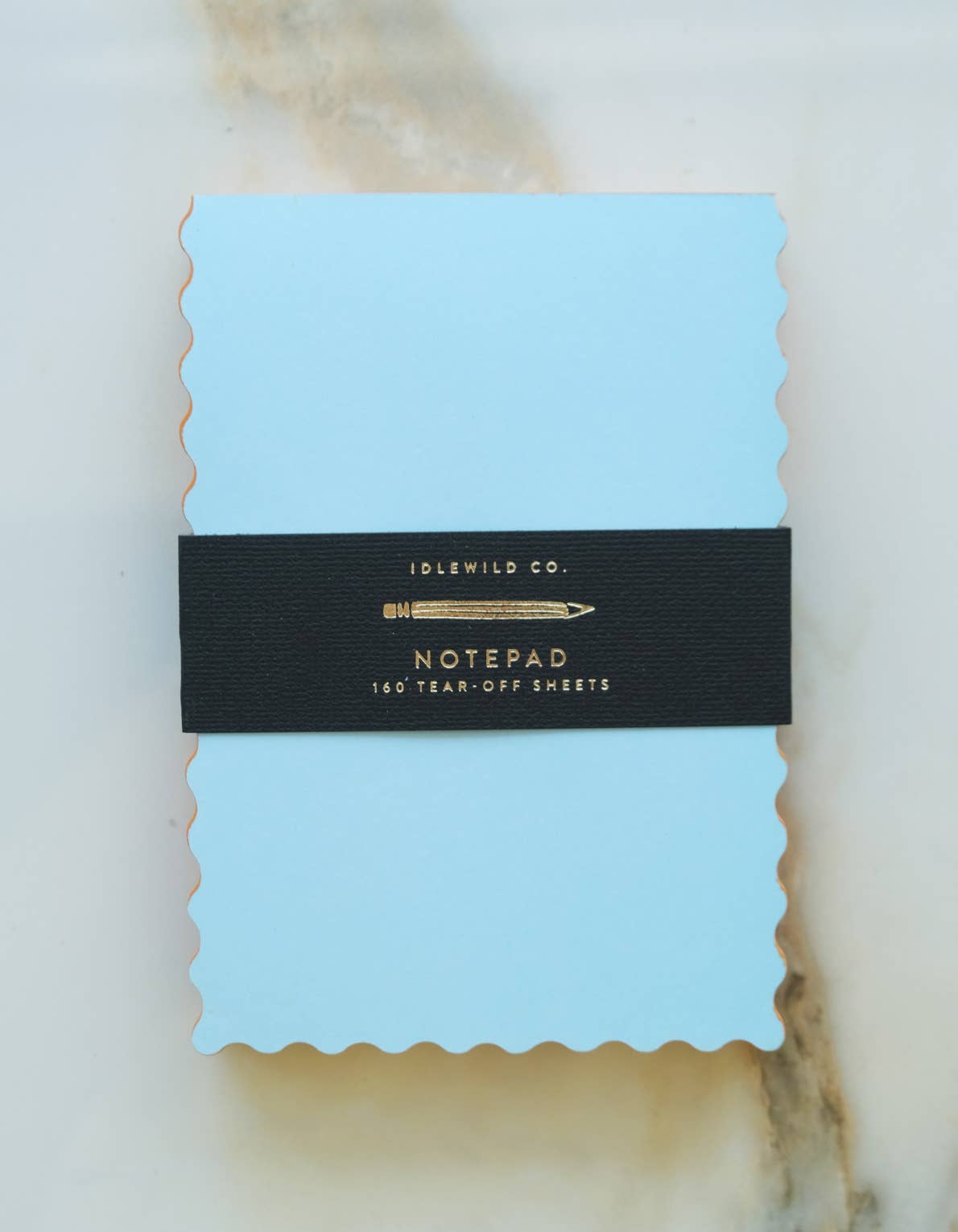 Idlewild Co. - Mini Wave Shaped Notepad | Sky + Tangerine Edge