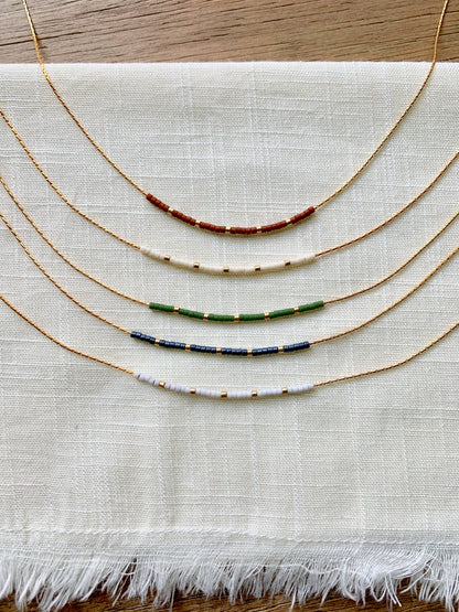 Ocean Breakup - Neutral Matte Minimalist Necklace