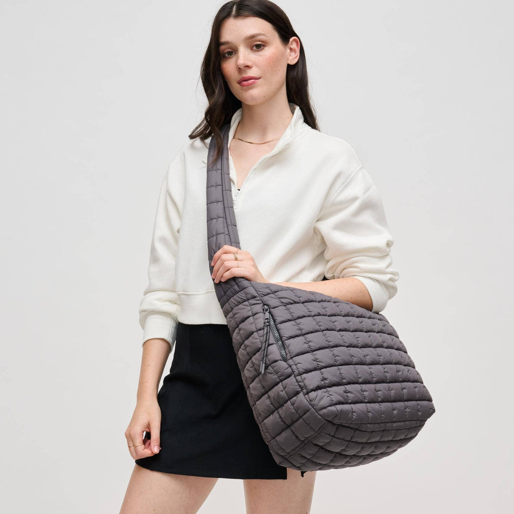 Urban Expressions - Leda Quilted Nylon Puffer Hobo - Assorted Colors